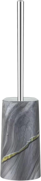 Marble Colored Toilet Brush and Holder Set, Stainless Steel Long Handle and by Unknown