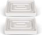 2 Pack Diatomite Soap Trays, Fast Drying Stone Soap Dishes, Natural by SlowSLog
