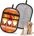 Happy Thanksgiving Three Gnomes Print Pet Hair Removal Glove by Unknown