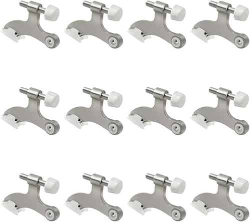 12 Pack Hinge Pin Brushed Nickel Door Stopper, Adjustable Heavy Duty Hinge Pin by SUNTAI