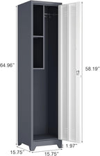Metal Broom Storage Cabinets, Narrow Cabinet - Image 3