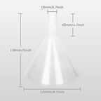 RHBLME 20 PCS Plastic Funnels Set, 4.7 Inch Wide Mouth Clear Plastic Funnels - Image 2