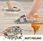 Fisyme Mop Slippers Soft Washable Microfiber Super Chenille Mopping House Home Shoes Mop Slippers for Floor Cleaning