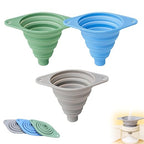 Kitchen Funnel Set, 2025 New Silicone Collapsible Funnel, Portable Bottle by Scappof