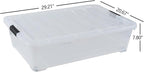 50 Quart Wheeled Latching Storage Box, Stackable Bin - Image 2