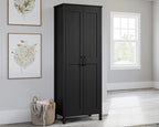 Sauder Select Two-Door Storage Cabinet, Versatile Home Storage Solution, Raven Oak Finish