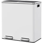 Arlopu 16 GallonStainless Steel Trash Can, 60L Dual Compartment, Metal Kitchen by Arlopu