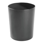 mDesign Round Metal Small 1.7 Gallon Recycle Trash Can Wastebasket, Garbage - Image 6