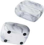 MyGift 5.4 Inch Deluxe Modern White Marble Pattern Resin Double Sponge Holder - Image 8