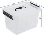 4 Packs Plastic Stackable Storage Container Bin - Image 3