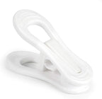 Tinfol White Plastic Hanger Clips, 50 Pack Hanger Clips- Strong Pinch Grip - Image 2