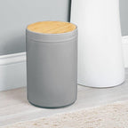 mDesign Plastic Round Trash Can Small Wastebasket - Image 2