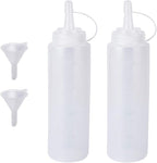 2 Pack 8oz Plastic Sauce Bottle Squeeze Squirt by Katfort