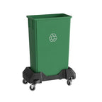 23 Gallon Green Recycle Slim Jim Trash Can by Krollen+Industrial