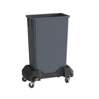 23 Gallon Gray Slim Jim Trash Can by Krollen+Industrial
