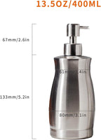Brushed Stainless Steel Countertop Soap Dispenser Rust and Leak Resistant Hand - Image 5