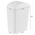 4.5 Gallon Plastic Swing Top Garbage Can, Swing Lid Trash Bins - Image 2