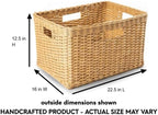 The Basket Lady Tall Rectangular Wicker Storage Basket, 22.5 in L x 16 in W x - Image 7