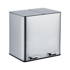 GarveeHome Dual Trash Can, 2x4 Gallon Stainless Steel Step Trash Can, by GarveeHome