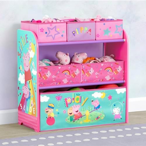 Delta Children - Peppa Pig Design & Store 6 Bin Toy Storage Organizer - Greenguard Gold Certified, Pink