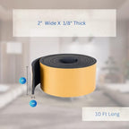 High Density Foam Weather Stripping Door Seal Strip Insulation Tape Roll - Image 2