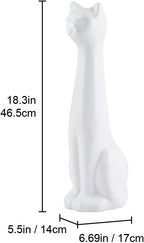 Allure Home Creation White Cat 2-Piece Toilet Brush Holder and Brush Set - Image 7