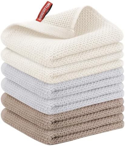 Nialnant 6 Pcs Kitchen Hand Towels, 100% Cotton,13 x 28 in by Nialnant