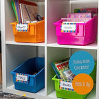Really Good Stuff Chapter Book Classroom Library Bins with Dividers -4 Pack
