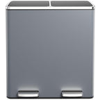 AthLike 60L Dual Trash Can, Stainless Steel Kitchen Garbage Can, Double by AthLikeforEveryone