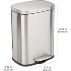 Amazon Basics Smudge Resistant Small Rectangular Trash Can - Image 6