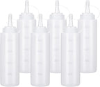 Condiment Squeeze Bottles Ketchup Dispenser, 6 Pack 8oz Squeeze Bottles by Katfort