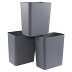Xyskin Grey Plastic Trash Can, Garbage Container Bin, Trash Wastebasket - Image 6