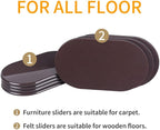 Ezprotekt 8 Pack Reusable Large Furniture Movers Sliders - Image 4