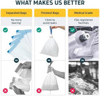 Lunderg Toilet Liners with Lemon Absorbent Pads - 20 Disposable Toilet Bags