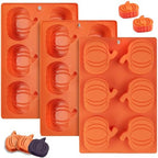 Pumpkin Muffin Mold 3 Pack Pumpkin Cake Pan Silicone Molds, Mini Cake Trays Thanksgiving Halloween Baking Molds Cupcake Pan Hot Chocolate Bomb Mold for Thanksgiving Fall Baking by Yomvzake