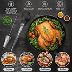 SCHVUBENR Large Turkey Baster with Cleaning Brush - Premium Baster Tool for Cooking - Easy to Use & Clean - Powerful Bulb Baster Syringe - Dishwasher Safe - Thanksgiving, Christmas Essentials - Black - Image 2