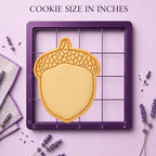 Acorn cookie cutter stamp - Fall series - 15mm deep Cookie cutter, Image press - Marshmallow Bliss - Image 2