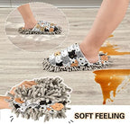 Fisyme Mop Slippers Soft Washable Microfiber Super Chenille Mopping House Home Shoes Mop Slippers for Floor Cleaning