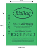 13 Gallon Tall Kitchen Compostable Trash Bags by BioBag, BPI Certified - Image 6