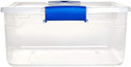 HOMZ 4-Pack Latching Lid, Small Clear Plastic Storage Bins w/ Lids, 15.5 Quart - Image 9