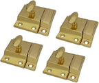 QCAA Oval Turn Cabinet Latch, for Cupboard & Other Furniture, Brass Plated by QCAAHardware