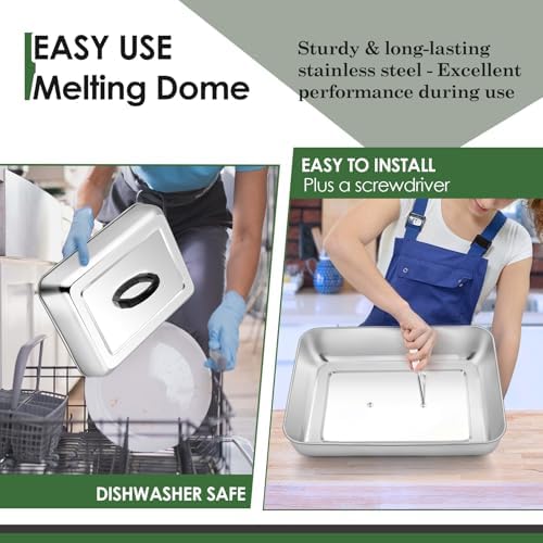 Joyfair Basting Cover Melting Dome Barbecue Tool Sets (No Vent, 2Pcs)