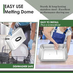 Joyfair Basting Cover Melting Dome Barbecue Tool Sets (No Vent, 2Pcs)