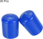 uxcell 20pcs Rubber End Caps 20mm ID Vinyl Round Tube Bolt Cap Cover Screw - Image 2