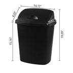 Bringer 6 Gallon Swing Top Trash Can, Plastic Garbage Can - Image 2