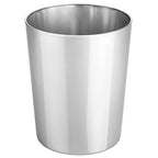 mDesign Round Metal Small 1.7 Gallon Recycle Trash Can Wastebasket, Garbage by mDesign