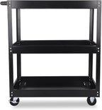3-Tier Commercial Utility Cart, 3 Shelves Steel Service Tool Cart - Image 7