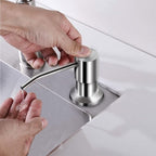 Soap Dispenser for Kitchen Sink, Brushed Nickel Countertop Soap Dispenser Pump - Image 7