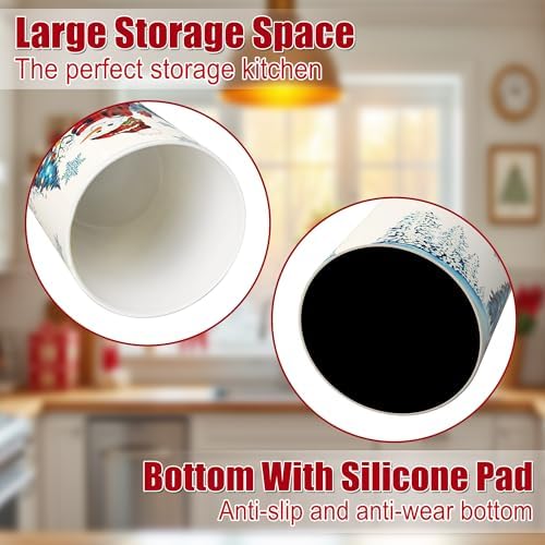 pinata Christmas Kitchen Decor, Christmas Snowman Ceramic Utensils Holder