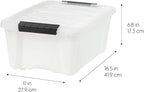 IRIS USA 13 Qt Stackable Plastic Storage Bins - Image 2